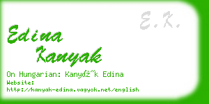 edina kanyak business card